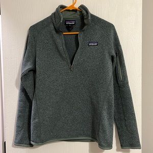 Patagonia Better Sweater 1/4 zip pullover, hemlock green